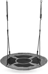 ECOTOYS Fészekhinta, ECOTOYS BOC100, szürke, átmérő: 100 cm, vízálló, állítható kötélmagasság: 140-190 cm, acél váz, poliészter, teherbírás: 150 kg (TF3465)