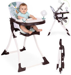 ECOTOYS Etetőszék, ECOTOYS HC301-2401, összecsukható, állítható, 3 pontos öv, tálcán játékokkal, acél váz, levehető huzat, lábtartó, teherbírás: 15 kg (TF4911)