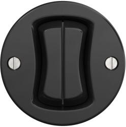 Reblig - Întrerupător dublu de scară Retro, fără ramă, nr. 6+6, negru (RG0013)
