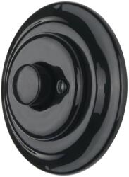 Reblig - Dimmer rotativ retro din porțelan cu ramă 250V/10A, negru (RG0199)