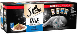 Sheba Delicacy Halválaszték Alutasakos Macskaeledel (Lazac, Fehérhúsú hal, Tonhal, Tőkehal) - 40x85 g