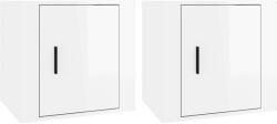 vidaXL 2 db magasfényű fehér éjjeliszekrény 50x39x47 cm 22.3 kg (816693VidaXL)