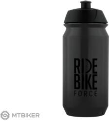 FORCE Ride Bike kulacs, 0.5 l, áttetsző fekete/fekete