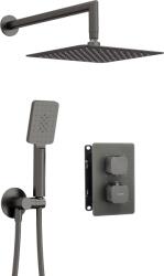 Deante Therm set de duș ascuns cu termostat cu duș de ploaie grafit BXY_ZDECT (BXYZDECT)