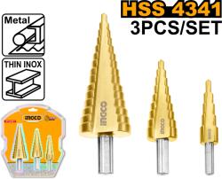 INGCO Set Burghie Conice 3buc (AKSDS80401) Burghiu