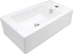 Deante Square mosdótál 50.5x25.5 cm négyszögletes klasszikus-mosdótálak fehér fényes CGS_6U2R (CGS6U2R)