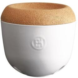 Emile henry (Франция) Керамичен канистър за чесън emile henry garlic pot с капак - Ø14, 5 см - цвят бял (eh 8763-10)