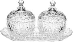 Winteria (Финландия) Сет от два стъклени канистери WINTERIA с капак и поднос (TB Winteria 630281)