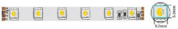 VITO SMD LED szalag LEDStrip+ 12V 60x5050 14.4W/m RGBW 1470lm/m IP20 3m ragasztó 10mm 5m/tekercs vágási egység 5cm 5540450 VITO (5540450)