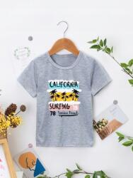 Shein Szürke Klasszikus Póló Nyomott Mintás Kerek Nyakú Rövid Ujjú Shein 80