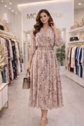 Modi style Rochie elegantă cu nasturi funcționali-L