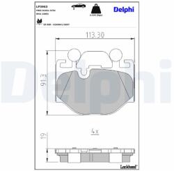 DELPHI Set placute frana DELPHI LP3963 (LP3963)