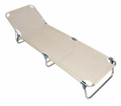 TnS Șezlong de Plajă Ecru Pliabil din Aluminiu 187x58x24cm 03. CH-001/CR (03.CH-001/CR)