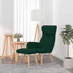 vidaXL Scaun de relaxare cu taburet, verde închis, catifea GartenMobel Dekor (3097822)