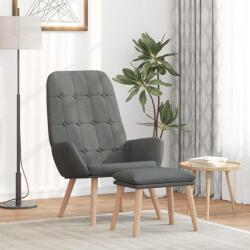 vidaXL Scaun de relaxare cu taburet, gri deschis, textil GartenMobel Dekor (3315150)