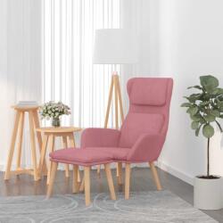 vidaXL Scaun de relaxare cu taburet, roz, catifea GartenMobel Dekor (3097824)