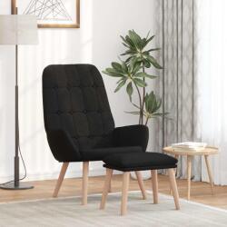 vidaXL Scaun de relaxare cu taburet, negru, textil GartenMobel Dekor (3315153)