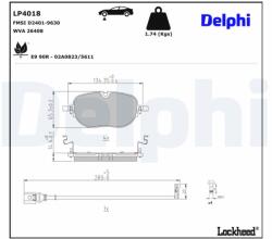 DELPHI Set placute frana DELPHI LP4018 (LP4018)