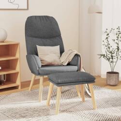 vidaXL Scaun de relaxare cu taburet, gri deschis, material textil GartenMobel Dekor (3097342)