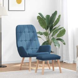 vidaXL Scaun de relaxare cu taburet, albastru, textil GartenMobel Dekor (3315152)
