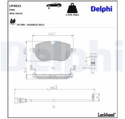 DELPHI Set placute frana DELPHI LP4021 (LP4021)