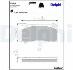 DELPHI Set placute frana DELPHI LP4009 (LP4009)