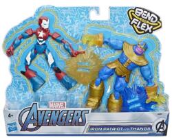 Marvel Set Avengers Bend and Flex 2 figurine Iron Patriot vs Thanos (PF0001459111) Figurina