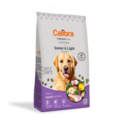 Calibra Dog Premium Line Senior & Light kutyatáp 12 kg + Calibra Joy Dog Classic Lamb Strips 80g