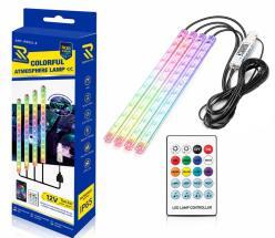  RGB autó beltéri hangulatvilágítás, 12V (45048) (45048)