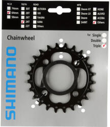 SHIMANO Lánckerék 24F Fcm522 24F-Ae Fekete & Chain Protector
