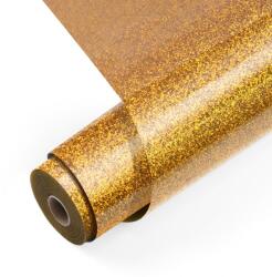 LOKLiK Vinyl termotransfer cu sclipici auriu, 30, 5 x 90 cm, LOKLiK