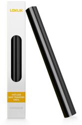 LOKLiK Vinyl termotransfer pentru textile, fara plansa, negru lucios, 33 x 150 cm, LOKLiK