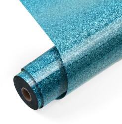 LOKLiK Vinyl termotransfer cu sclipici albastru deschis, 30, 5 x 90 cm, LOKLiK