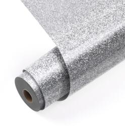 LOKLiK Vinyl termotransfer cu sclipici argintiu, 30, 5 x 90 cm, LOKLiK