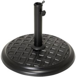 Garthen Bază rotundă pentru umbrelă, beton, 45 cm, negru decorativ (SC00251)