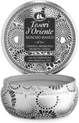 Tesori d'Oriente Illatos gyertya, fehér, pézsma, 200gr (B2950)