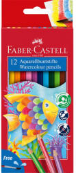 Faber-Castell Színes ceruza készlet hatszögletű akvarell + ecset Faber-Castell 12klf. szín (FC114413) - web24