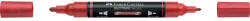 Faber-Castell Akril marker kétvégű MULTIMARK 296 Faber-Castell metál piros (FC185996) - web24