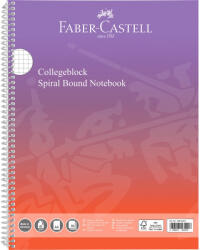 Faber-Castell Spirálfüzet A4 80lap kockás színátmenetes borítással Faber-Castell piros-lila (FC10183346) - web24