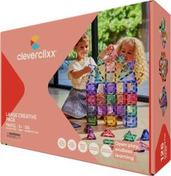 Cleverclixx Set de construcție magnetic Creative Pack Pastel - 125 buc (CLEVER_CC-1005)