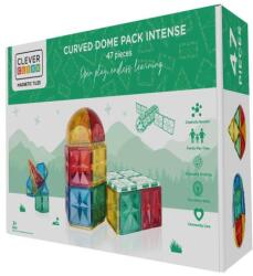 Cleverclixx Set de construcție magnetică Pachet de cupole curbate Intense 47 de piese (CLEVER_CC-1024)