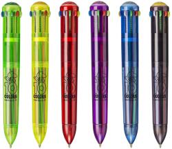 CARIOCA Pix cu 10 culori fluorescente, corp transparent color, CARIOCA (CA-42761)