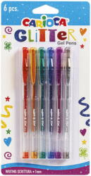 CARIOCA Pix cu gel, 6 buc/set, varf 1 mm, cerneala cu sclipici, CARIOCA (CA-42165)