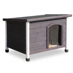 Pepita Căsuță pentru câini Pepita cu acoperiș plat, termoizolată 85x57x58 cm M - antracit-alb (DH-850)