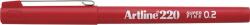 Artline Liner Artline 220, varf fetru 0.2mm - rosu (EK-220-RE) - forit