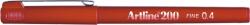 Artline Liner Artline 200, varf fetru 0.4mm - rosu inchis (EK-200-DRE) - forit
