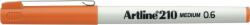 Artline Liner Artline 210, varf fetru 0.6mm - portocaliu (EK-210-OG) - forit