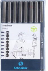 Schneider Liner pt desen tehnic SCHNEIDER Pictus, varf fetru (0.05/0.1/0.2/0.3/0.4/0.5/0.7/0.9mm), 8buc/set-ne (S-197598)