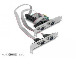 Delock PCI Express карта DeLock, 4 x Serial RS-232 - 90410 (90410)