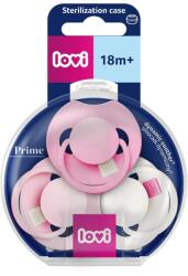 LOVI Lovi, Prime, suzeta dinamica din silicon, Peony Pink, 18 luni+, 3 buc